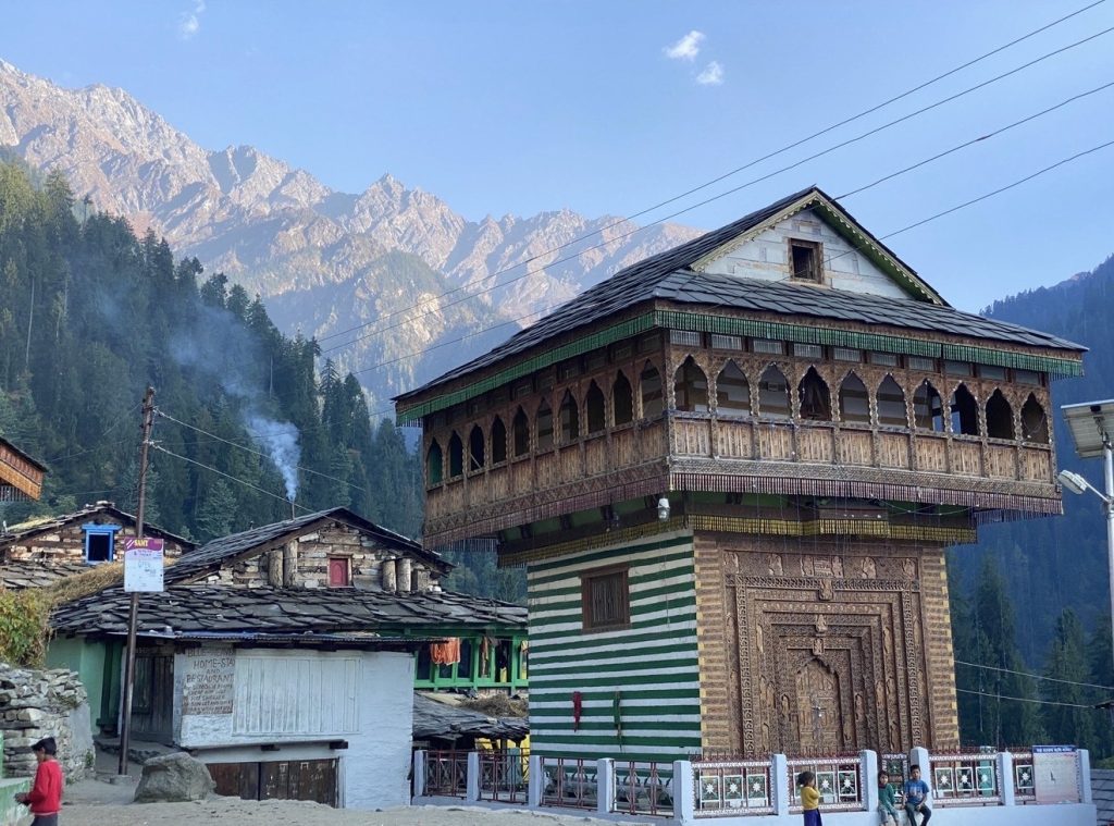 mountains views from the village in Himachal Pradesh, India